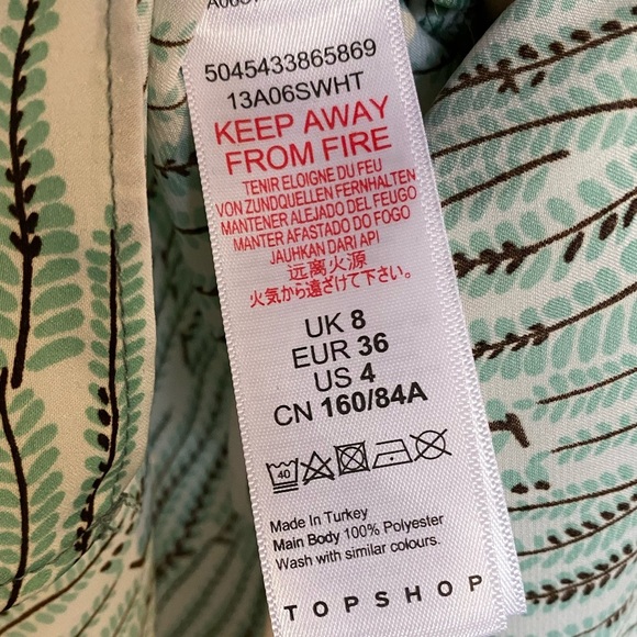 Top Shop IDOL White Vine Tiered Ruffle Camisole Tank Top Blouse 4 - Picture 4 of 4